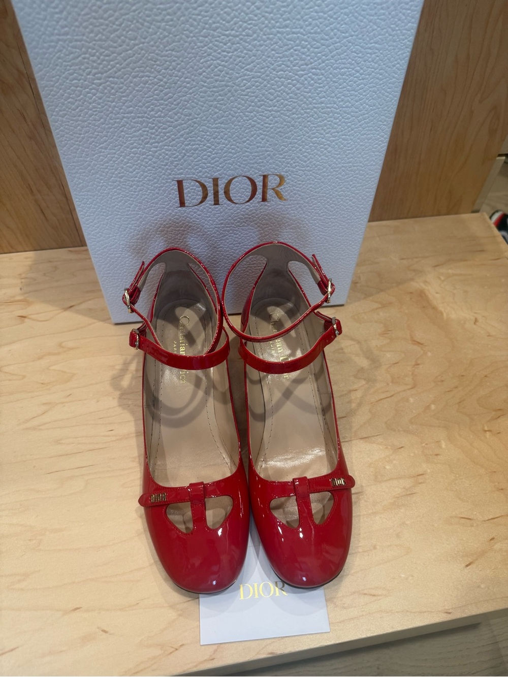 Dior Red Patent Mary Jane Double-Strap Heels with box - Picture 10 of 13